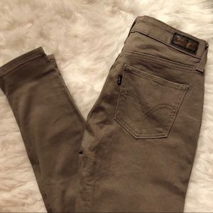 Levi's high rise taupe skinny denim legging NWOT